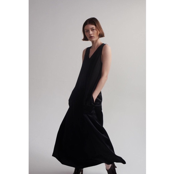 NWT LINDSAY NICHOLAS NY Maxi Dress In Black - Picture 4 of 10